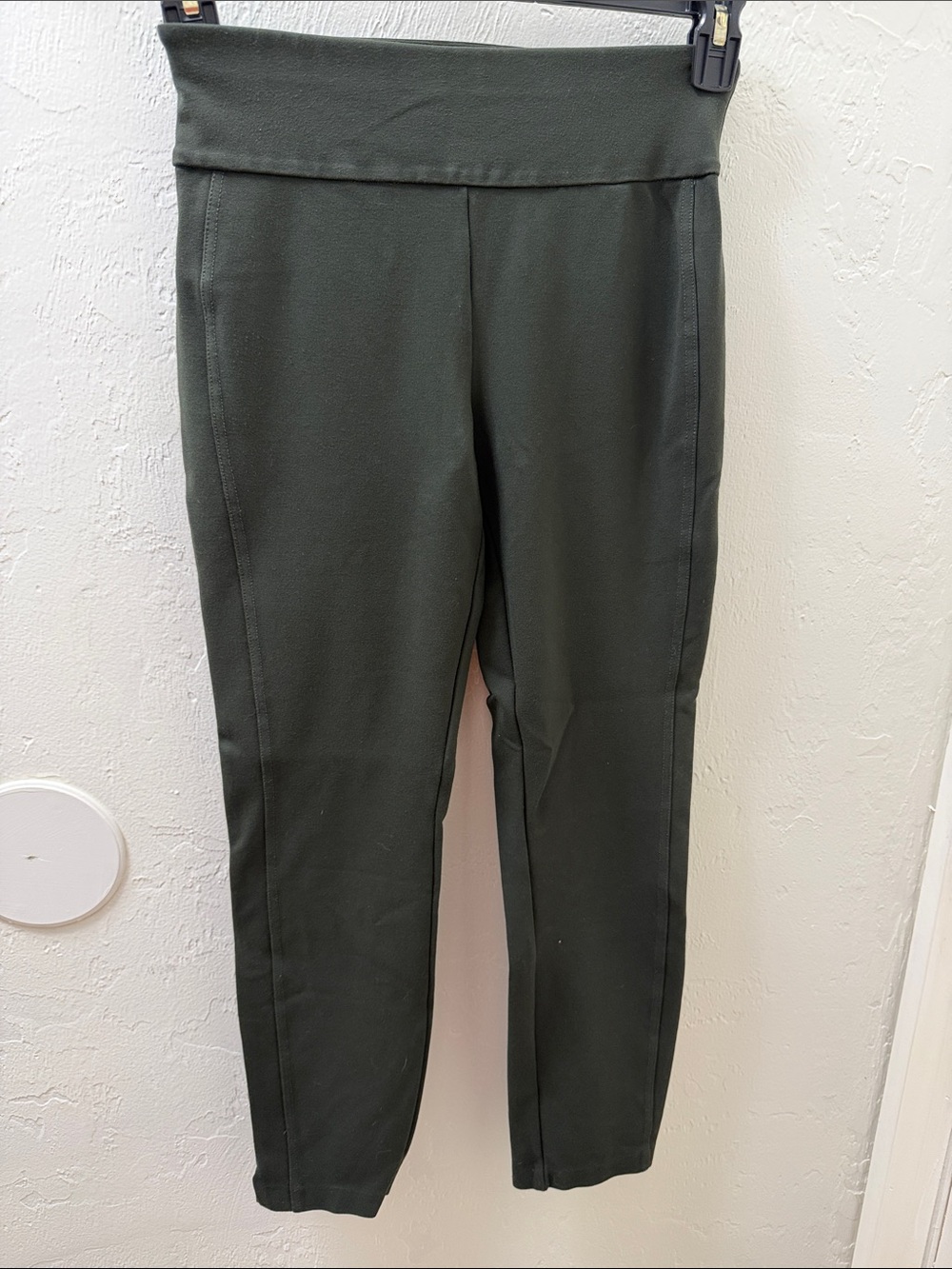 Express Olive Green Ponte Pull-On Leggings